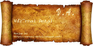 Várnai Antal névjegykártya